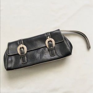 Black Adrienne wristlet clutch